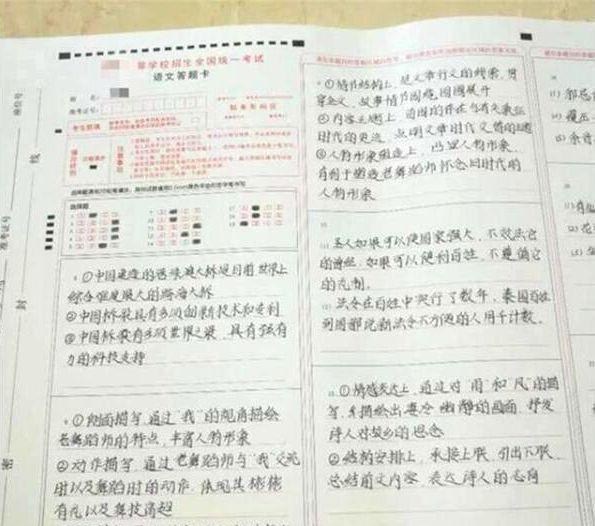 |高考阅卷工作展开,这些“答题卷”赏心悦目,老师看了不忍扣分!