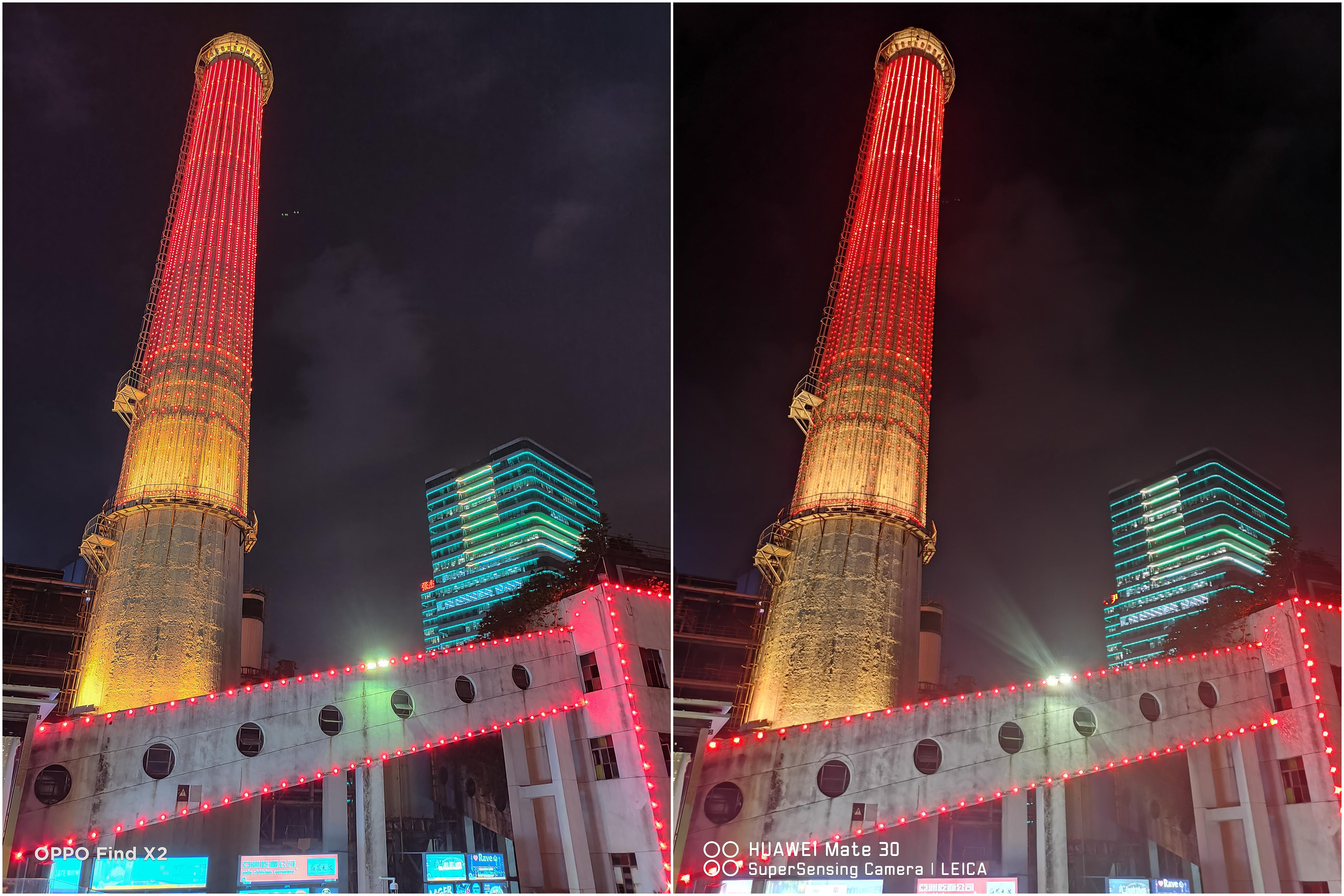 find x■OPPO Find X2对比华为P40，夜景拍照差别太大！