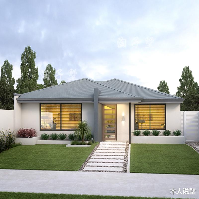 「」9.8×13.5米一层别墅，现代化风格超时尚，恐怕没几个人敢这么建