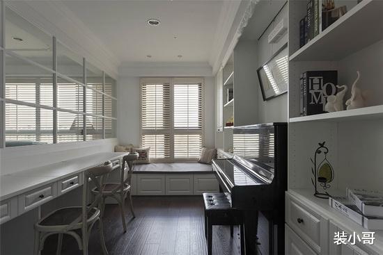 |123平美式风装修,衣帽间打满收纳柜超实用,空间温馨漂亮