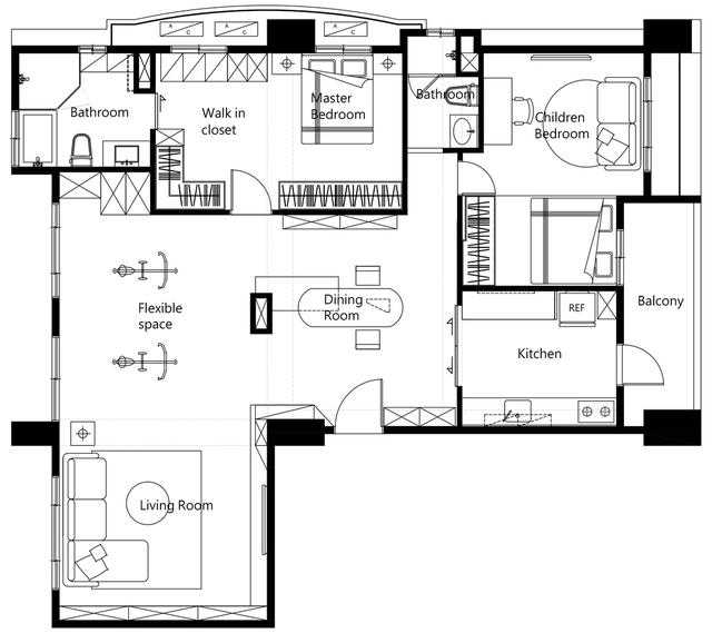 结婚|她真聪明,180㎡坚持装两房,空间又大又宽敞,最满意卧室谷仓门