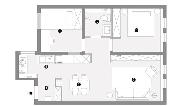 『』86平方简约时尚小户型，温馨又有设计感，买房就这样装修吧