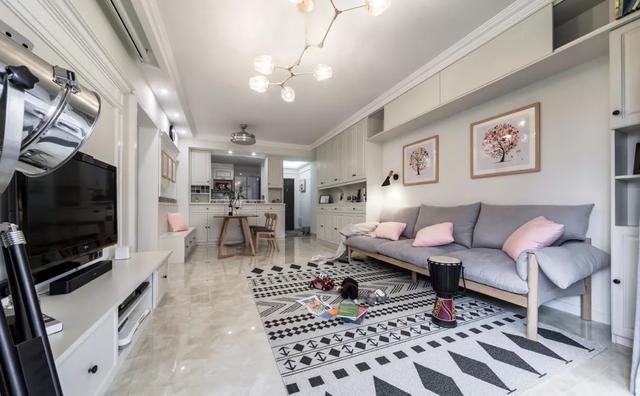 甲醛|92㎡简约风三居室装修,客餐厅一体化,这也太宽敞了吧