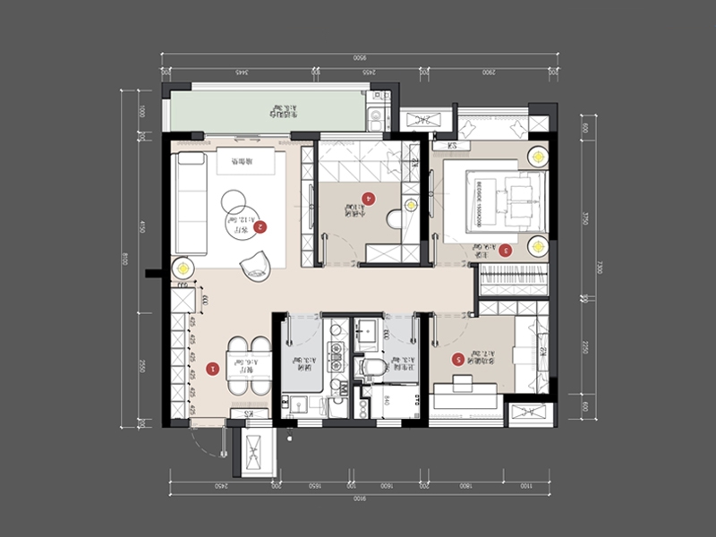 小三:89平米紧凑小三室,储物功能设计没谁了,最爱的还是次卧