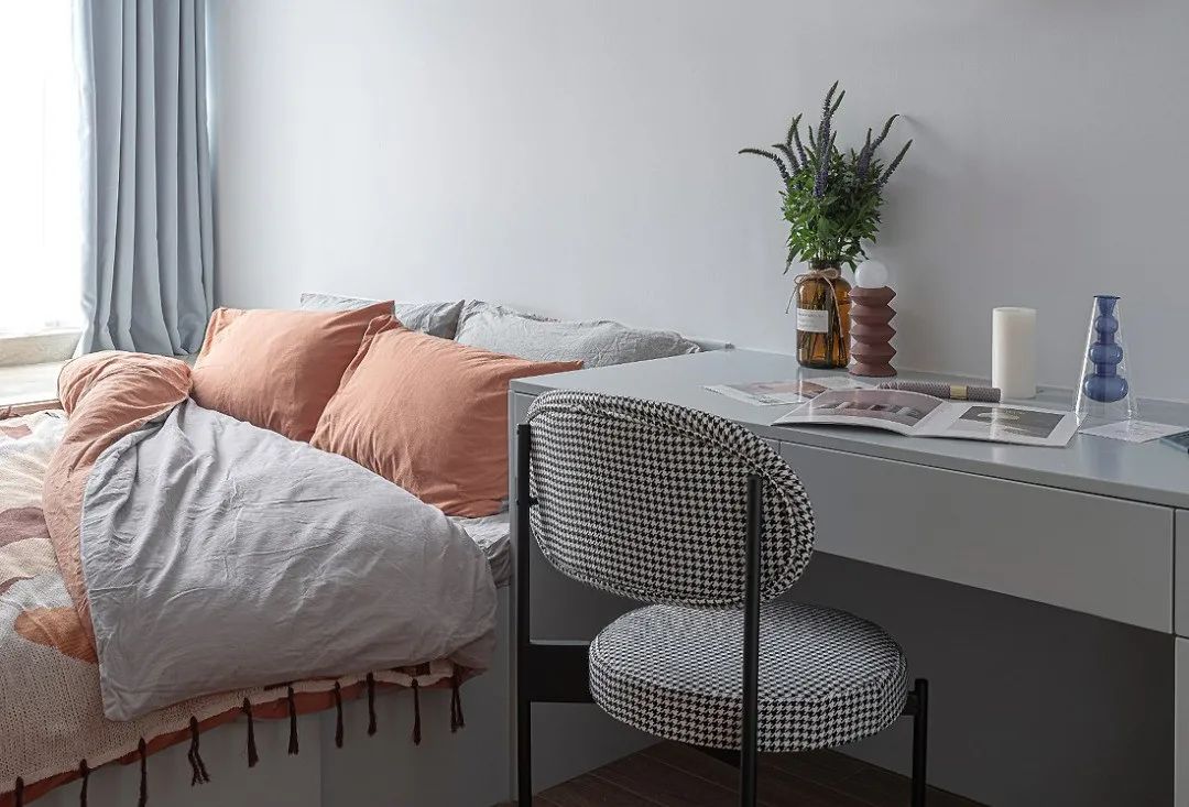 粉色▲90㎡轻奢北欧风格装修，高颜值拼色墙时髦有腔调！