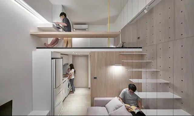 设计师|一家三口人住16㎡的家，连床都没有，他们却说：舒服得很！