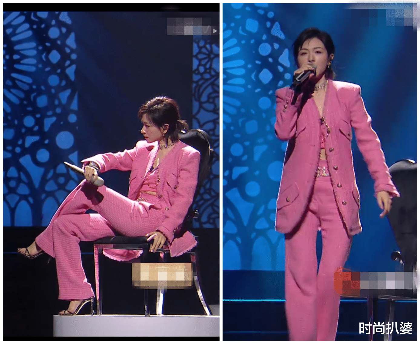 姐姐|姐姐成团夜造型，蓝盈莹发型油腻，万茜香奈儿不敌阿朵民族风抢镜