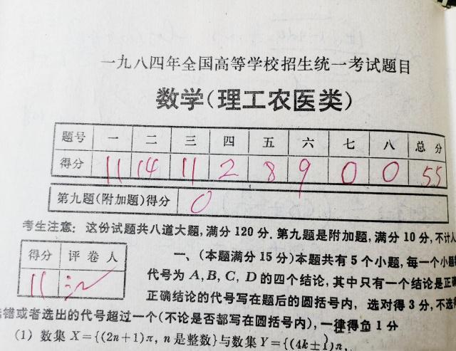 数学|1984年的高考数学题有多难？平均分仅27，阅卷老师脸色都变了