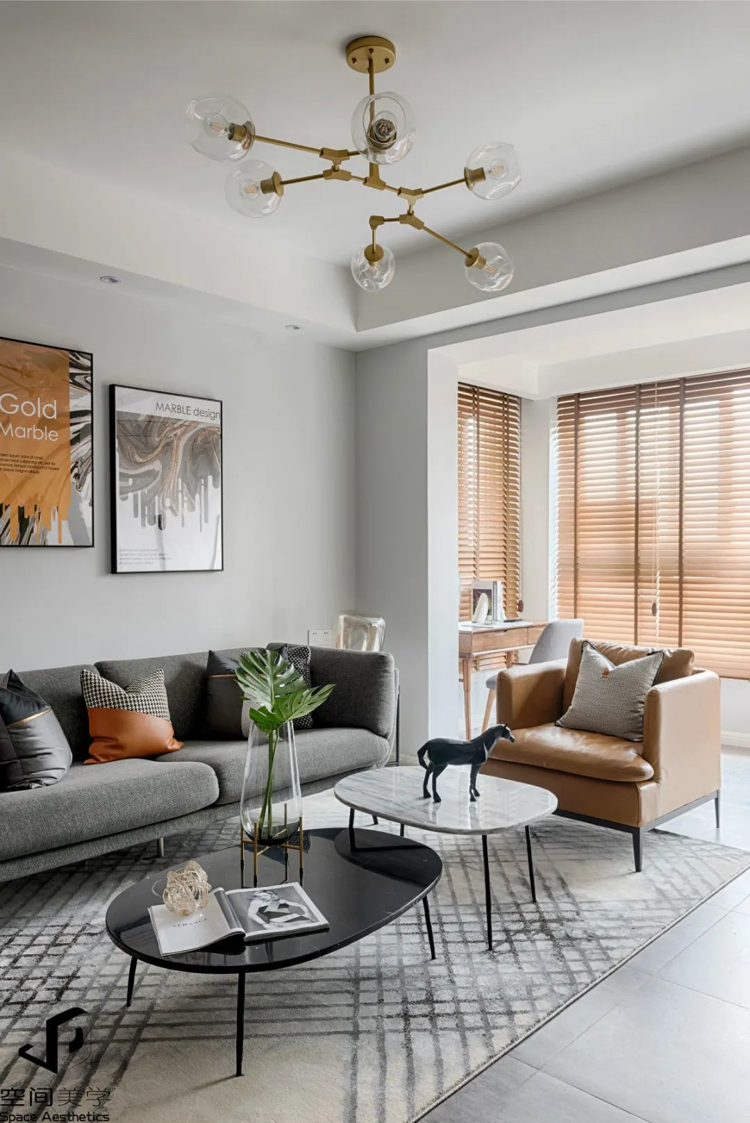 ##70平简约小户型，木质与轻奢元素，恬静舒适的空间，住出惬意感