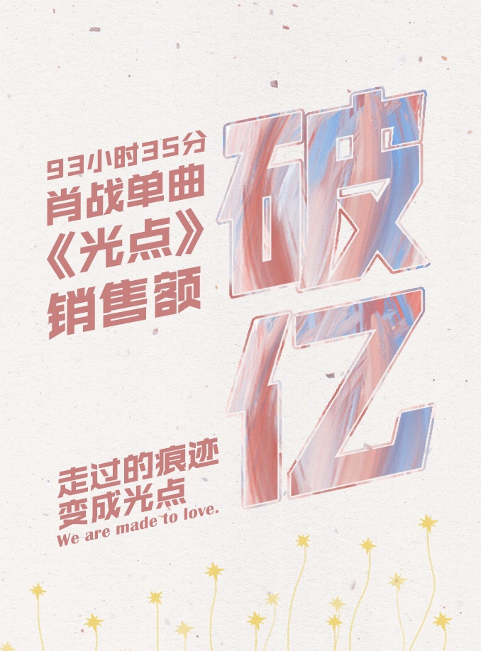 光点@肖战终于出手，黑粉们被打脸！单曲销售额过亿，肖战牛！