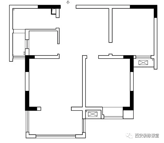 儿童房|90㎡两室变三室，极简黑白灰三口之家