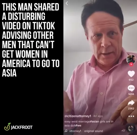 你好吴所畏 中年白人男子恶臭言论：亚洲女人最容易泡到！被网友狂喷怒怼