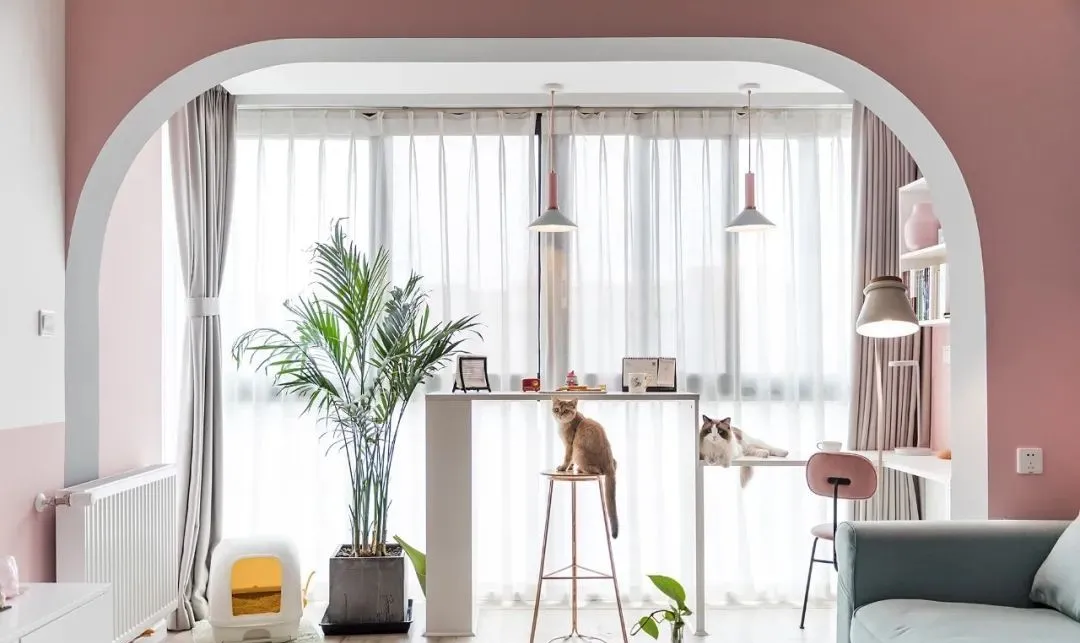 |66㎡北欧风格小户型装修，阳台拱门太梦幻！