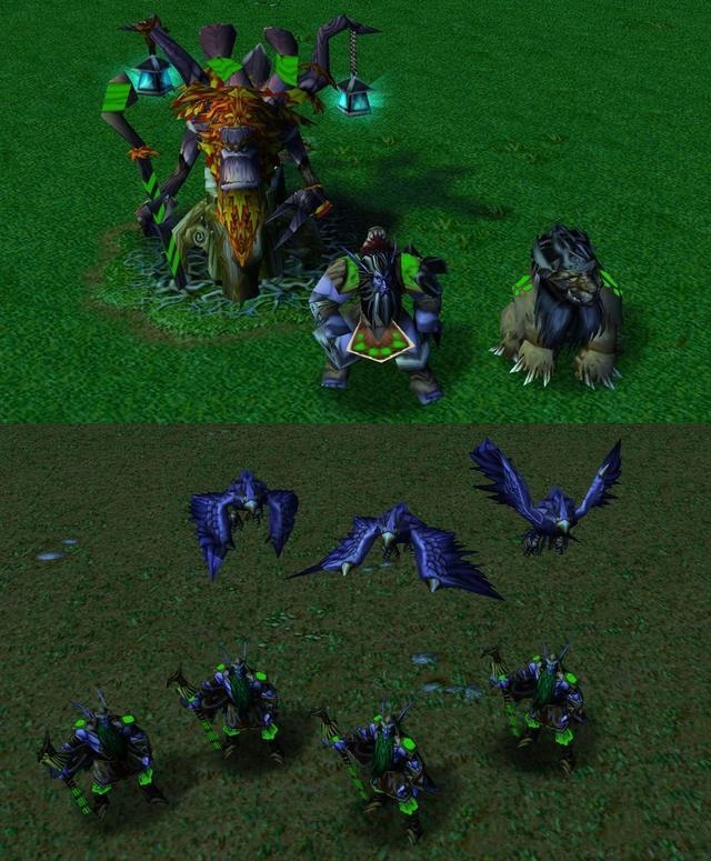 利爪德鲁伊|《魔兽争霸3》：各族双形态作战单位，利爪德鲁伊战斗奶爸~