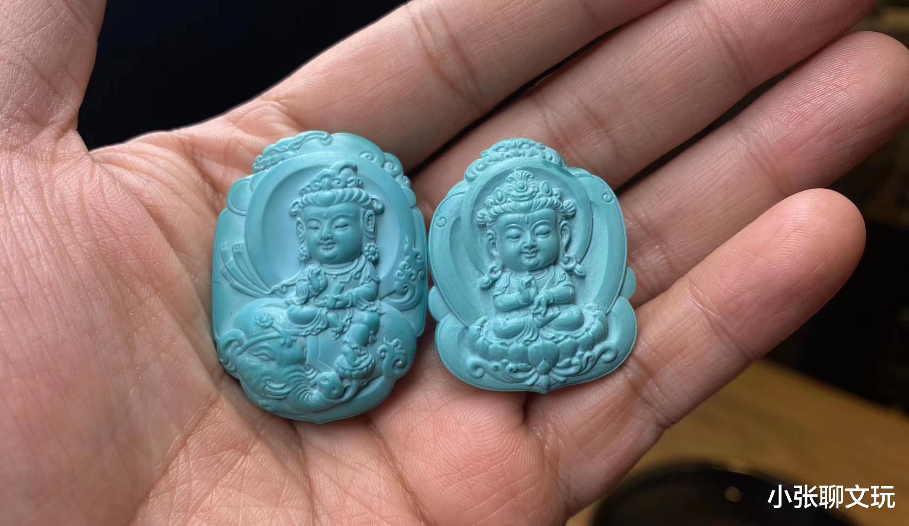 绿松石|少数能盘玩变色的文玩玉石——绿松石果冻料