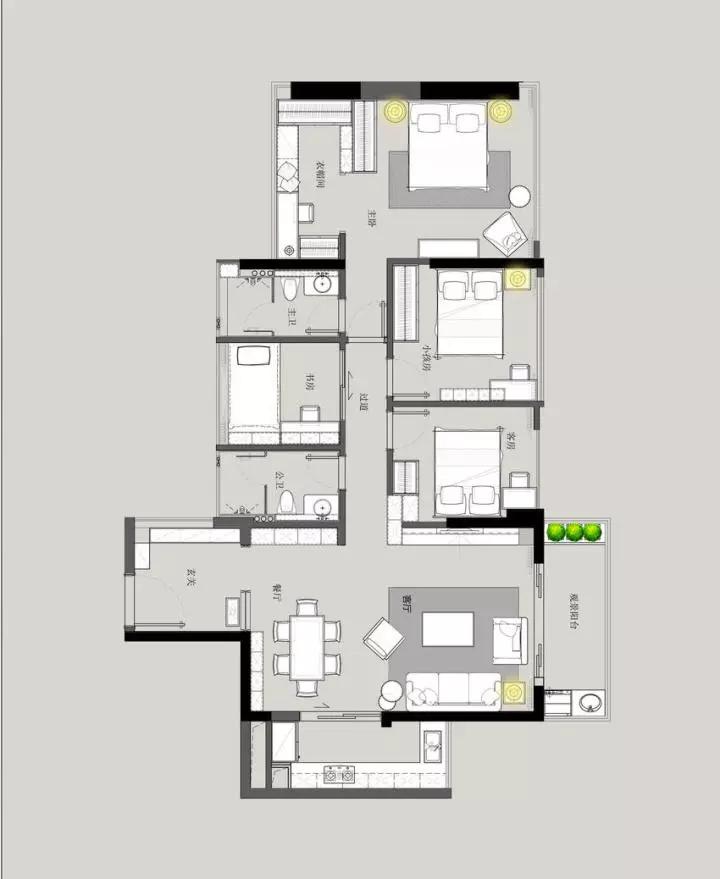 |130平现代中式三居室，古典和时尚的交融，完美展现东方美！