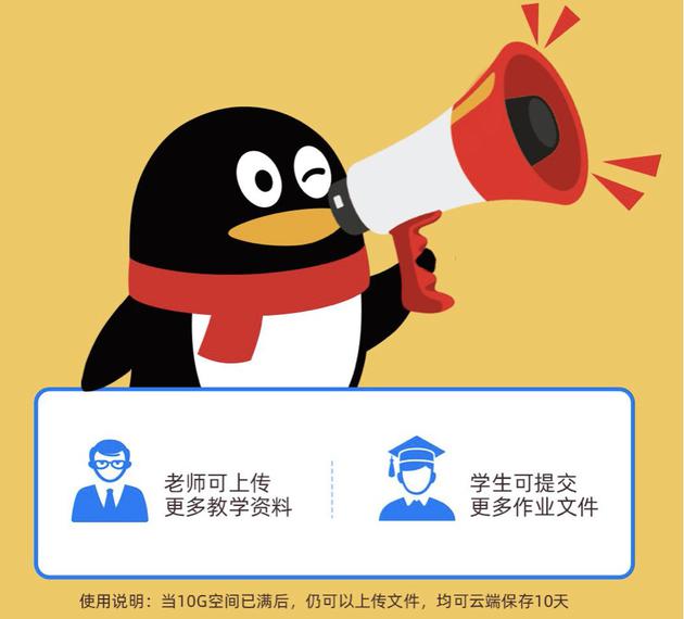 QQ线上授课需求激增 群文件存储扩容到10G