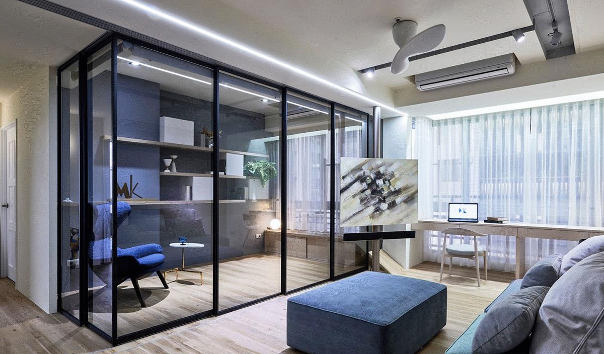 蓝调|充满欢声笑语的亲子之家！110㎡，时尚灰蓝调北欧风，超惊艳！