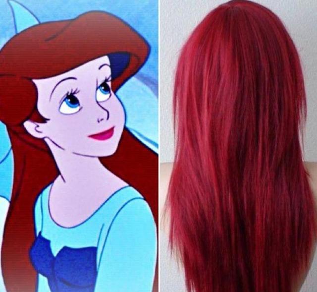 发型|迪士尼公主发型来到现实中，乐佩金发仙气满满，爱丽儿的红发很亮眼