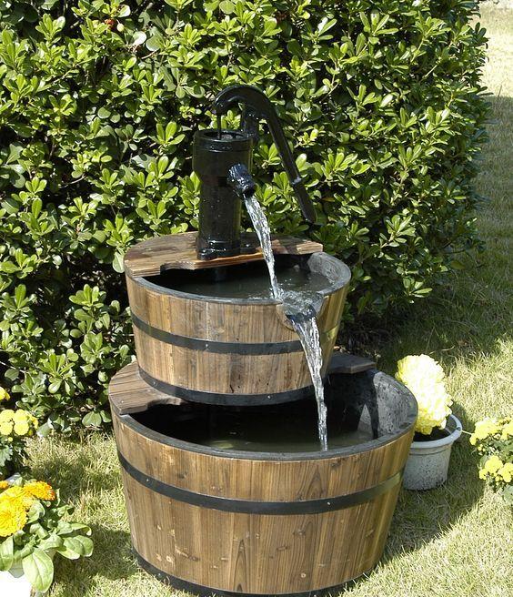 池塘|挖坑造池塘多费事,院子里放几个旧木桶,不花一分钱造出4种水景