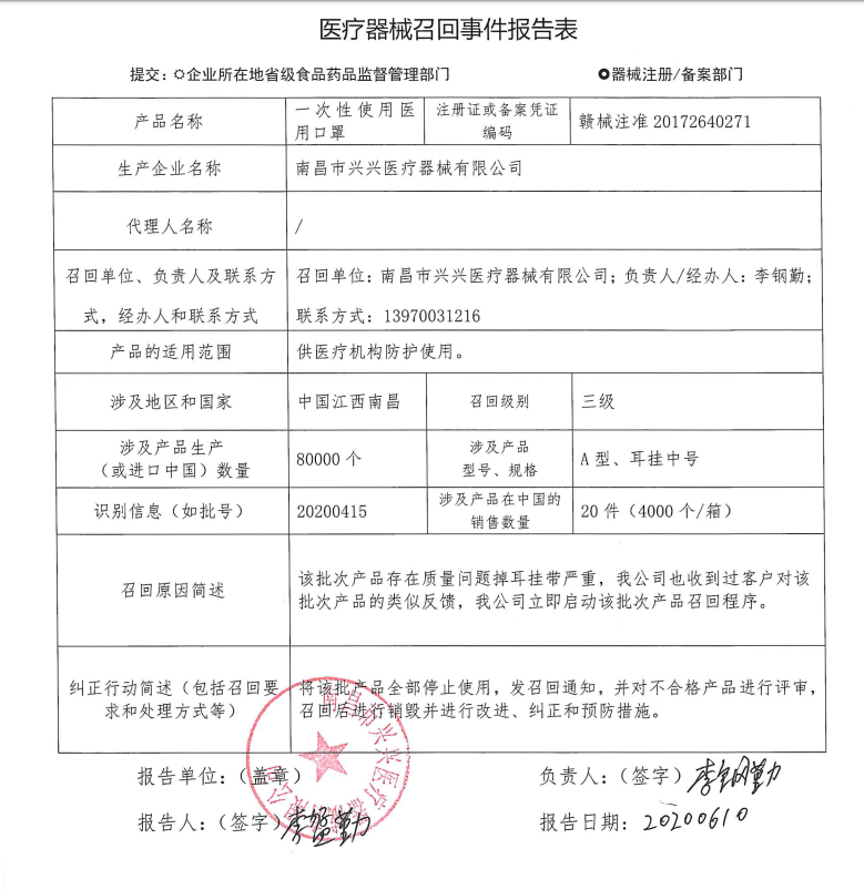 【摩拜单车】9.7万个！江西多家公司紧急召回口罩！