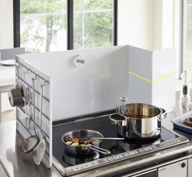 |用了5年的厨房，多亏在灶台加个伸缩挡油板，台面整洁不用天天擦