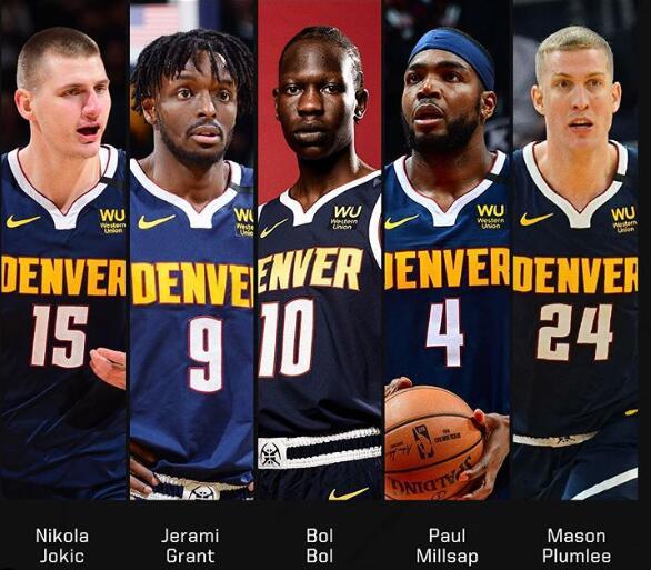 掘金队|2米18打小前锋还能投追身3分！掘金祭出5高阵容，网友：求火箭一战