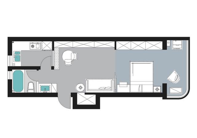 |上海夫妻50㎡的家，客厅坚持要电视墙，卫生间三分离，越住越顺心