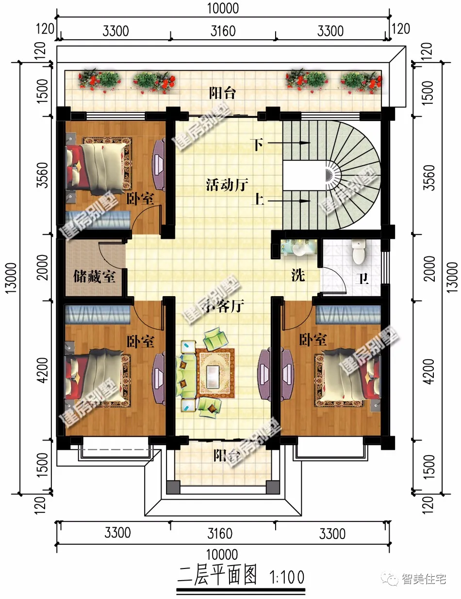 ##宽10米多的两栋农村别墅，生活质量，与室外空间也有联系