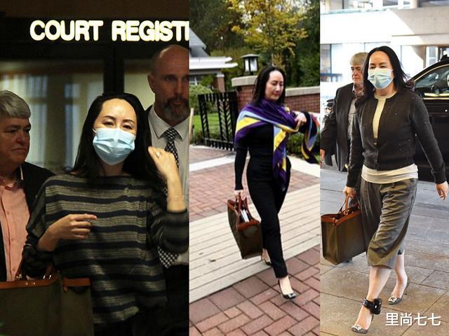 孟晚舟|时隔3天现身,孟晚舟又披紫色丝巾,头发不飘逸“眼神杀”却够劲