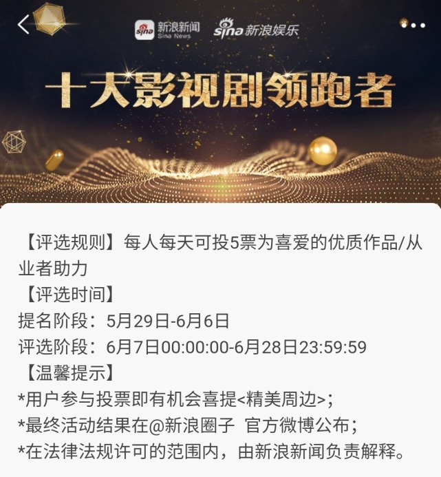 #锦衣之下#十大影视剧领跑评选，锦衣之下第一，传闻中的陈芊芊第二，还在进行中！