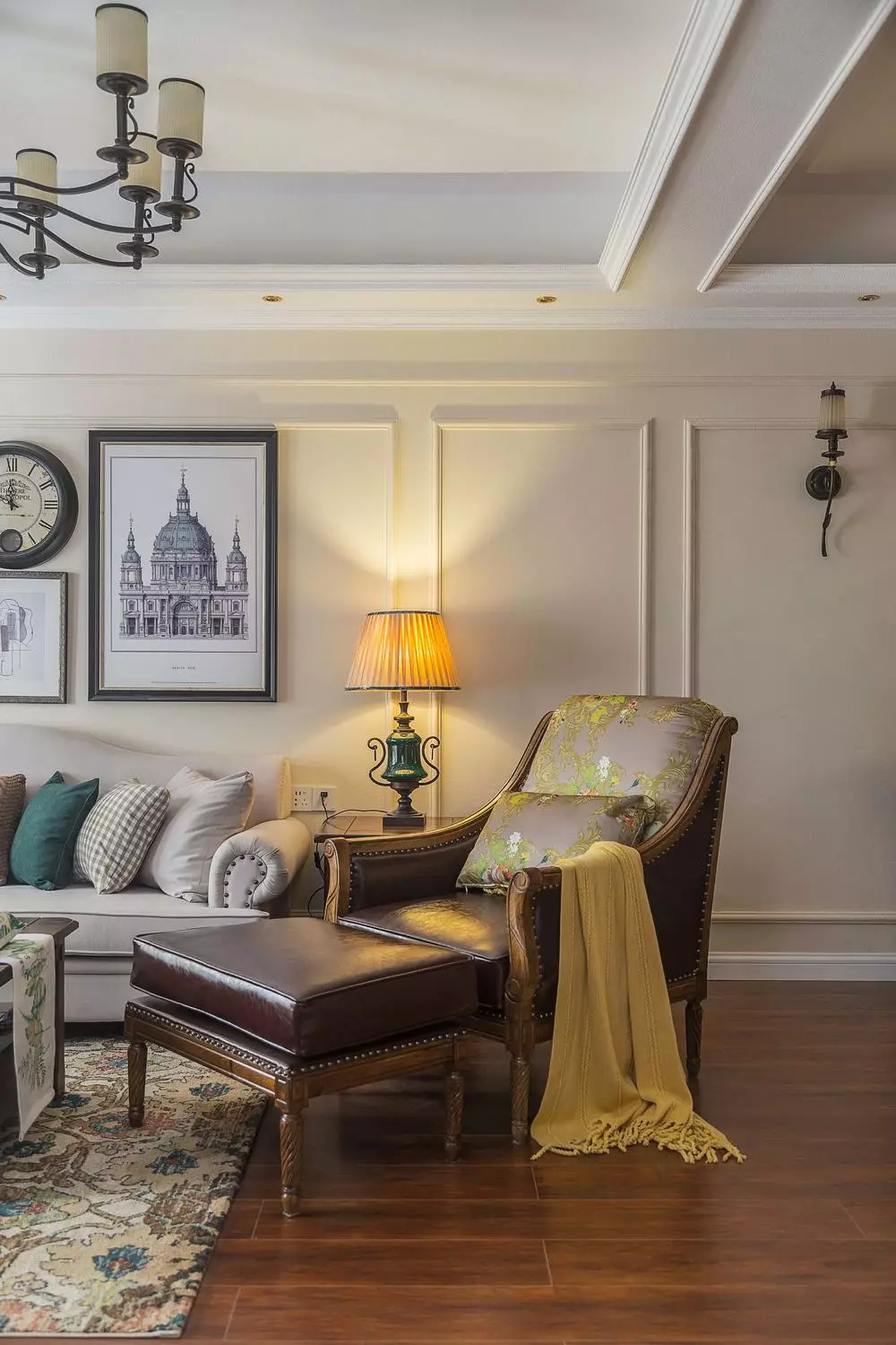 98平温馨美式风，有情怀的花园小别墅