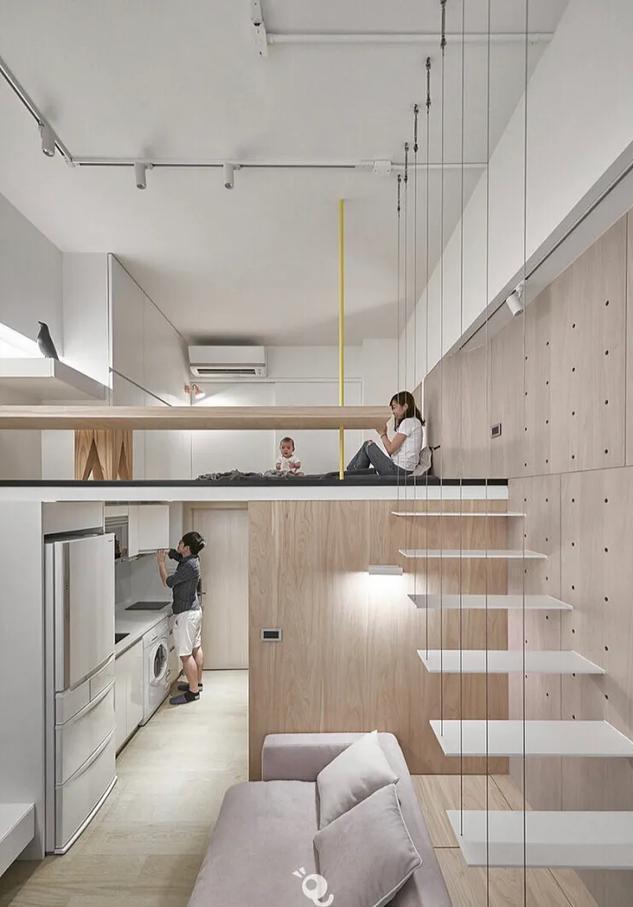 设计师|一家三口人住16㎡的家，连床都没有，他们却说：舒服得很！