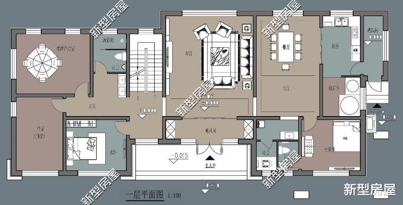 |农村别墅怎么盖才好看?挑空客厅+套卧,这8套图纸25万起建