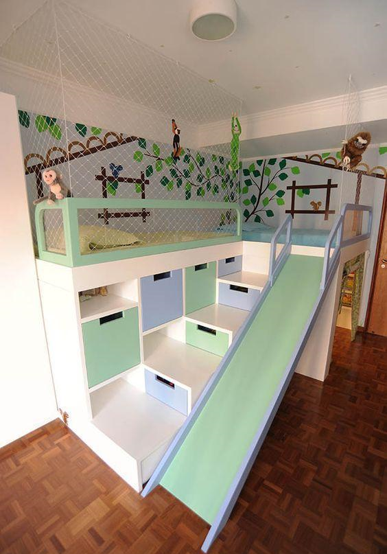 |中间砌4公分薄墙，加上护栏加上帘子，2娃1屋，一男一女也不发愁