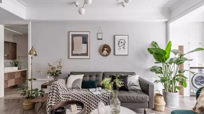 90㎡两室一厅，绿植点缀，清新淡雅