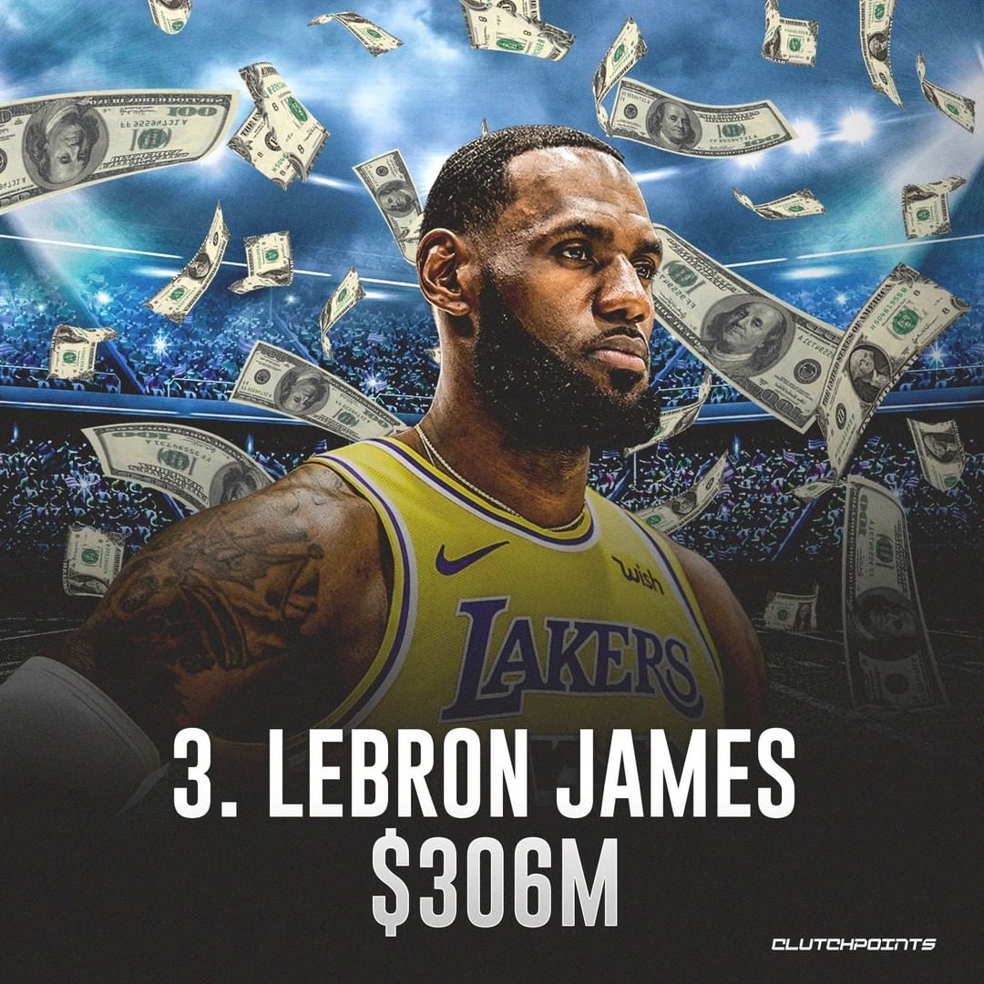 薪水:美媒晒薪水排名,加内特3.34亿第一,詹皇3.06亿第三,库里难上榜