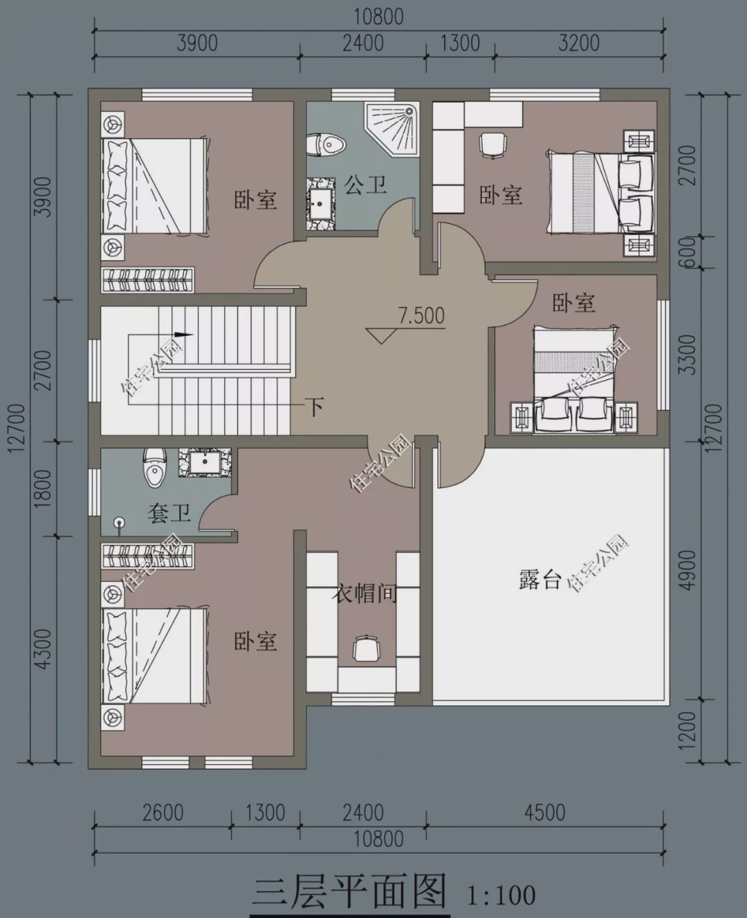 ：精选10套3层农村别墅户型图，哪套适合你家修建？