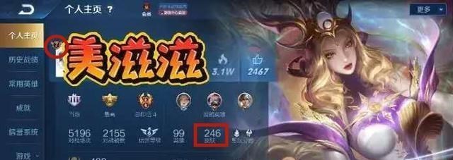 「王者荣耀」小伙V7账号拥有246皮肤，打开常用英雄界面，V8玩家哭了