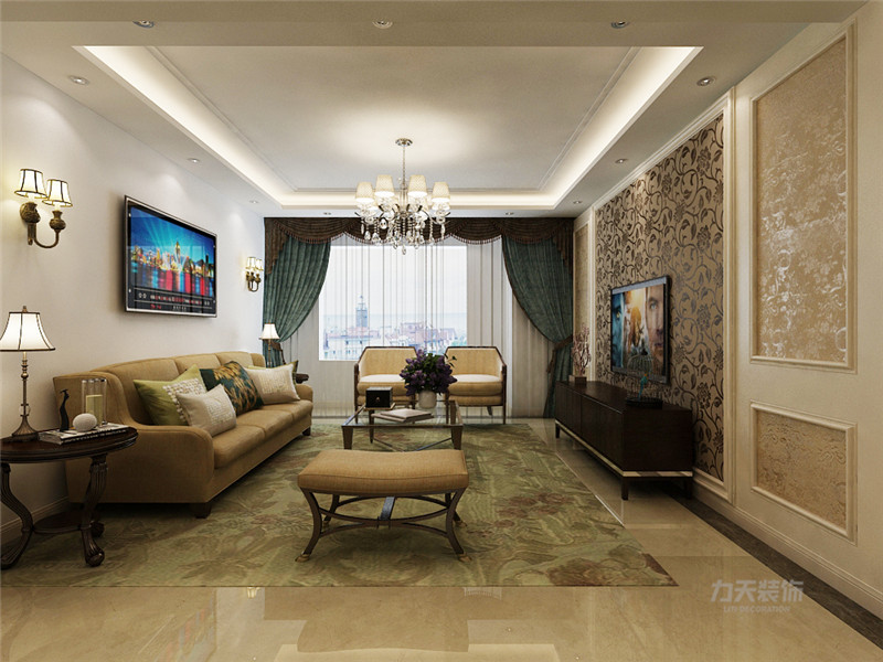 「」133㎡三室两厅装修样板间，大气上档次的简欧风，超想自己住进去