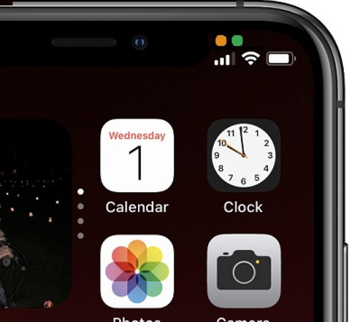 |看到iPhone顶部的橙色或绿色点了吗？您知道是什么意思吗？