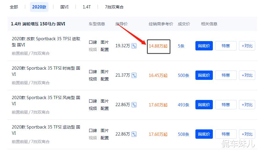 豪车|最便宜的奥迪豪车，从19.32万跌至14.88万，车主：可以放弃速腾了