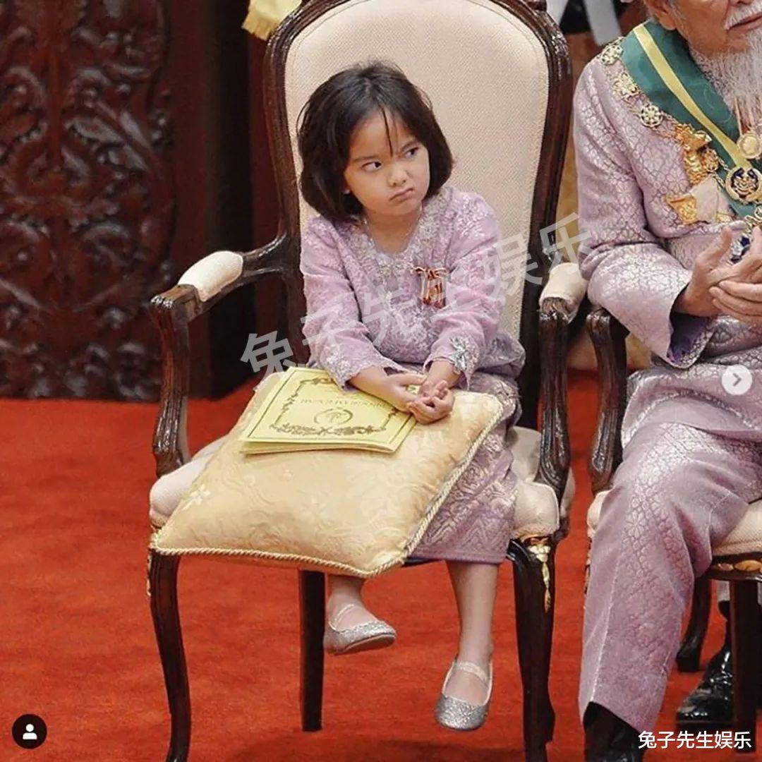 6歲馬來西亞小公主好高冷，英國王儲來瞭才賞臉一笑，可愛爆表瞭-圖5