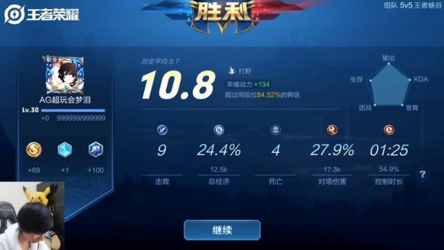 梦泪▲梦泪遇4909场老亚瑟，金牌数让梦泪感叹，赛后数据还全面包围梦泪