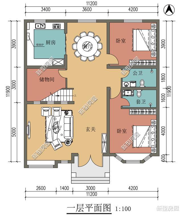 |农村建别墅，面宽11.15米长13米的宅基，怎么设计更合理？
