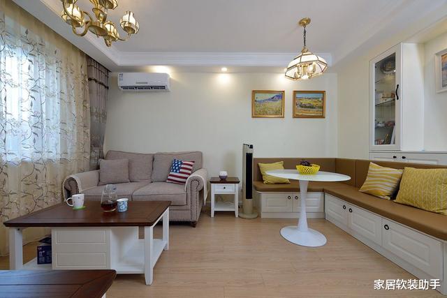 『』刚完工的新房，电视墙改玻璃隔断，餐厅定制卡座，真聪明，晒晒！