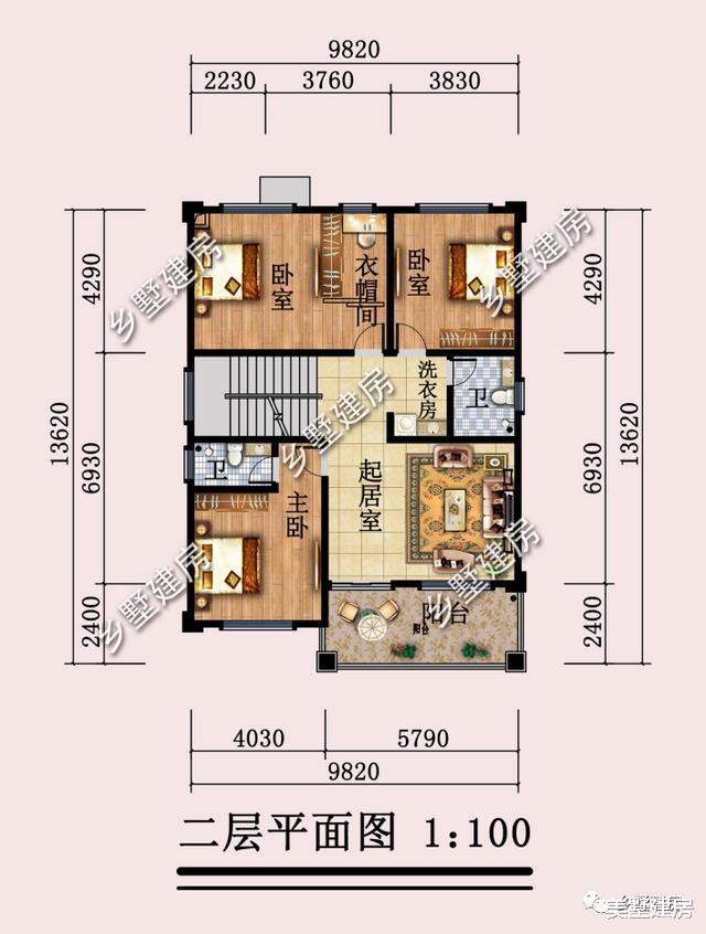 |9.8×13.6米三层精美小别墅，拥有他，简直不要太享受！
