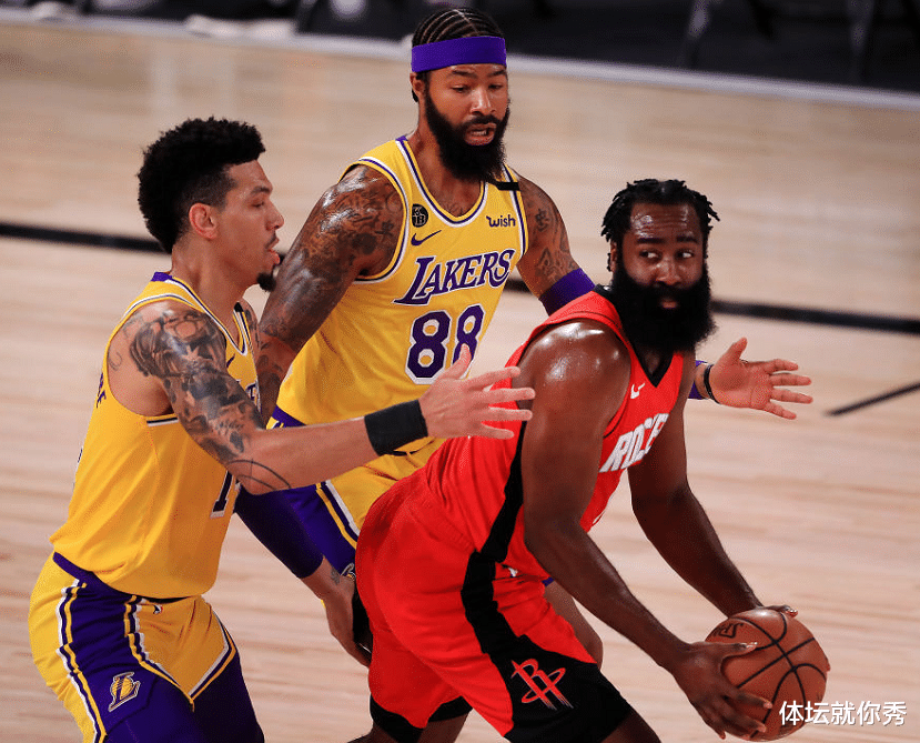 湖人队|最后4.2秒，湖人示意不打了，哈登气得扭头就走，谁注意威少的举动
