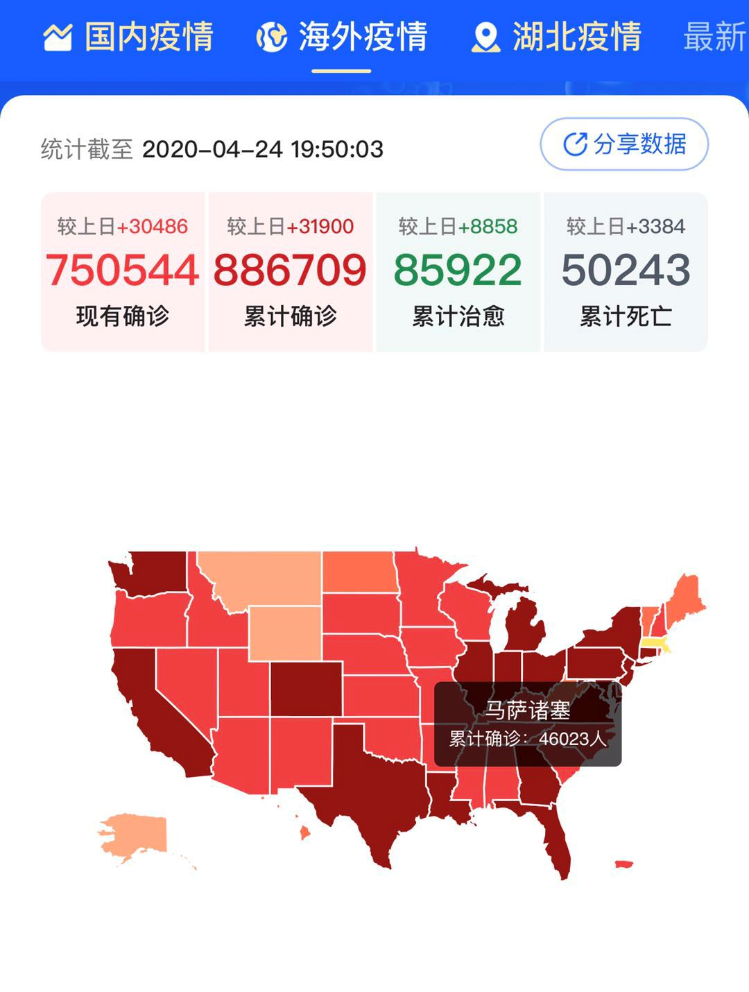 [美国]美国确诊突破88万！源头地区已找到，特朗普无法再抵赖了