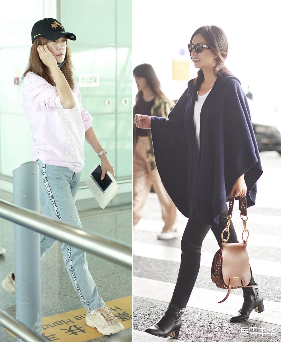 针织衫|赵薇美得真高雅，穿“连帽”针织衫配牛仔裤，松散马尾好有少女感